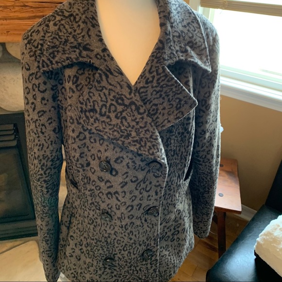 Leopard Print Pea Coat - Picture 5 of 7